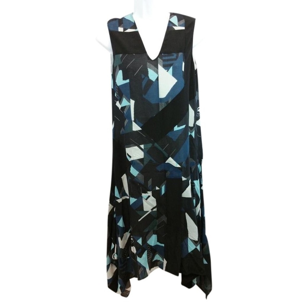 ICB New York Asymmetrical Hemline Cotton Dress